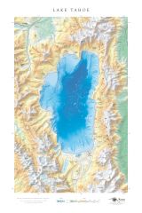 Lake Tahoe Fine Art Print Map